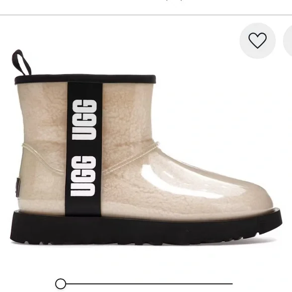 UGG Classic Clear Mini Boot Ankle Bootie Wool Lined 6.5 EUC - Picture 6 of 6